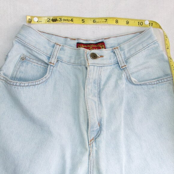 Vintage 80's bonjour Light Wash Denim Blue Jeans 7 / 8 Petite High Rise 5-Pocket - Picture 3 of 7